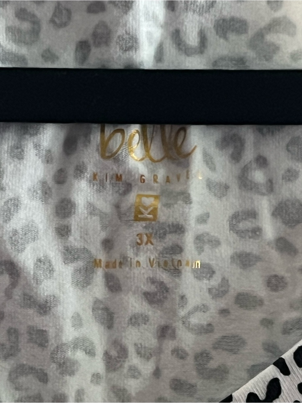 Black & White Leopard Print V-Neck Top - Picture 2 of 6